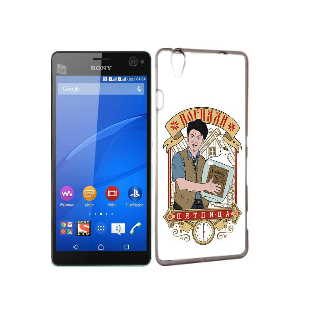 

Чехол MyPads Tocco для Sony Xperia C4 Погнали пятница, Прозрачный, Tocco