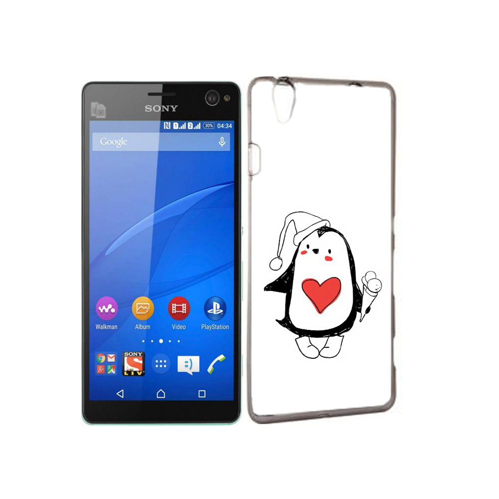 

Чехол MyPads Tocco для Sony Xperia C4 Пингвин с мороженым, Прозрачный, Tocco