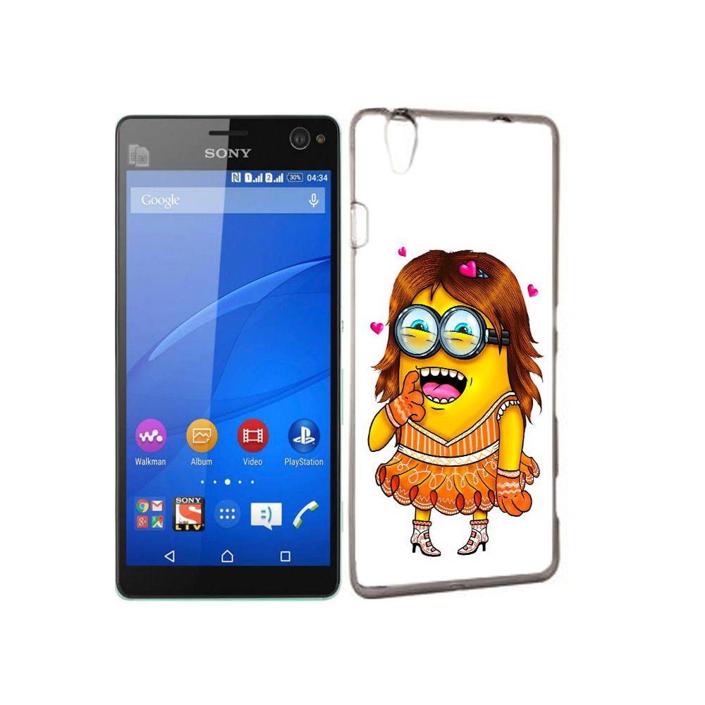 

Чехол MyPads Tocco для Sony Xperia C4 Миньон девочка, Прозрачный, Tocco