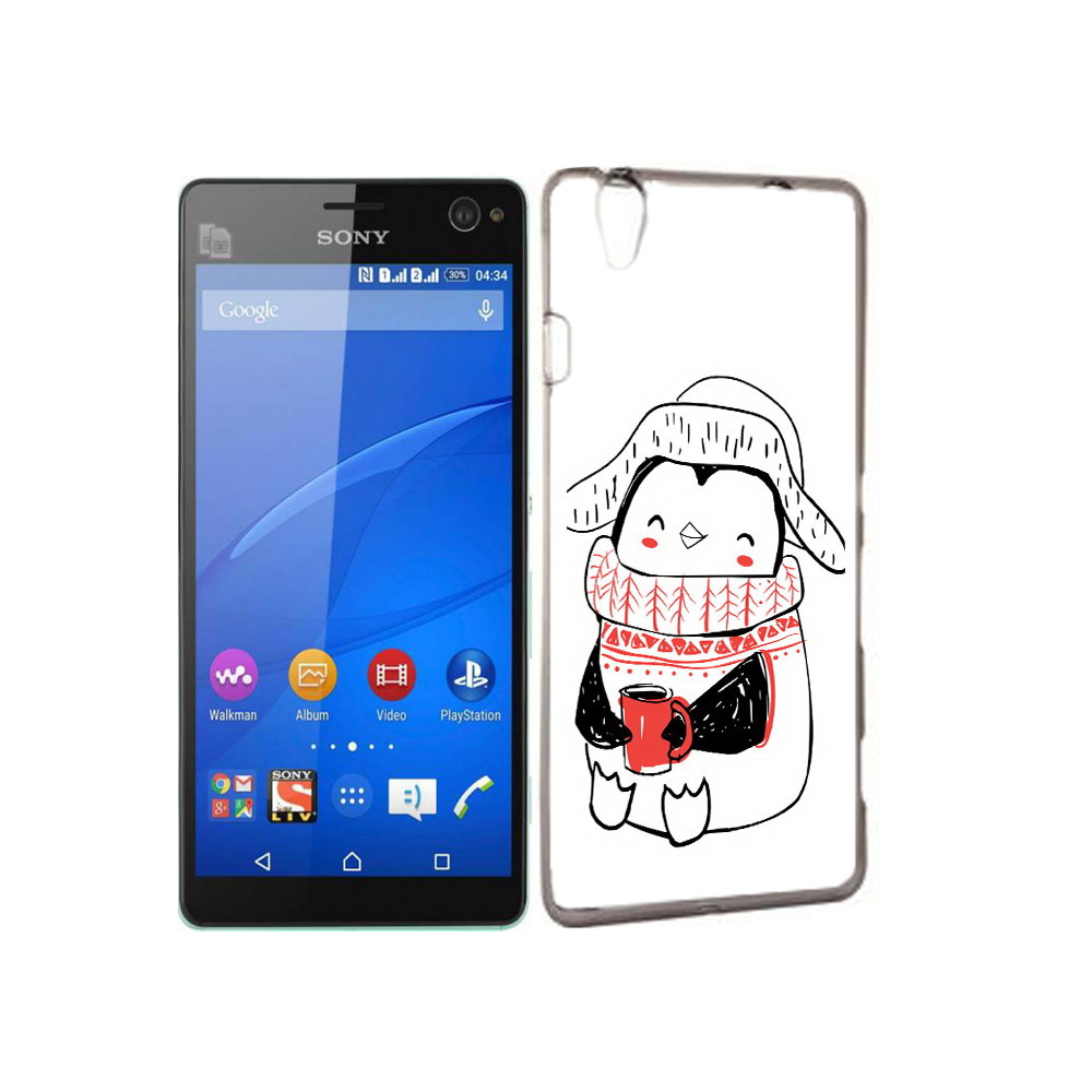 

Чехол MyPads Tocco для Sony Xperia C4 Милый пингвин, Прозрачный, Tocco