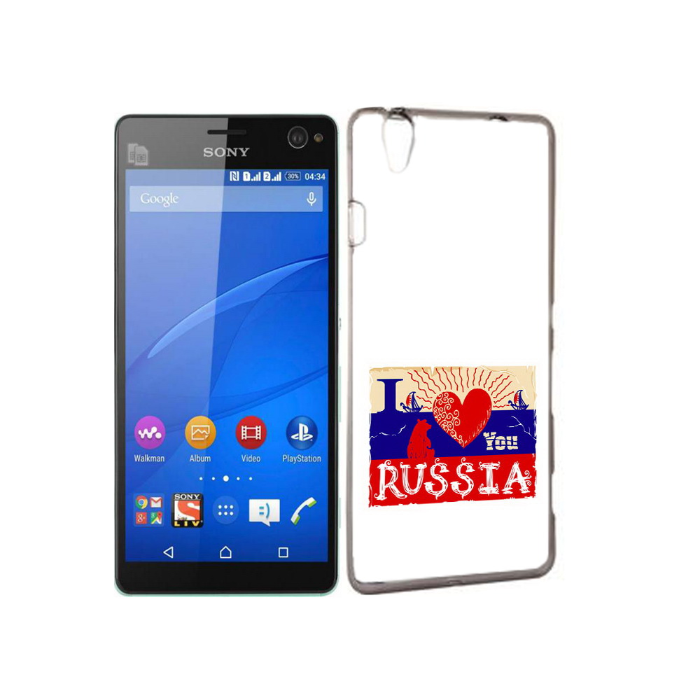 

Чехол MyPads Tocco для Sony Xperia C4 Люблю Россию, Прозрачный, Tocco
