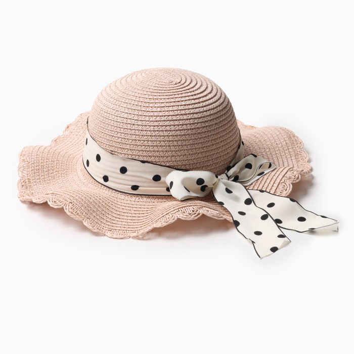 Шляпа детская MINAKU Леди, розовый, 50-52 шляпа для девочки minaku с бантом розовый р р 50 52
