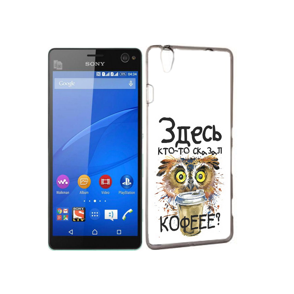 

Чехол MyPads Tocco для Sony Xperia C4 Любительница кофе, Прозрачный, Tocco