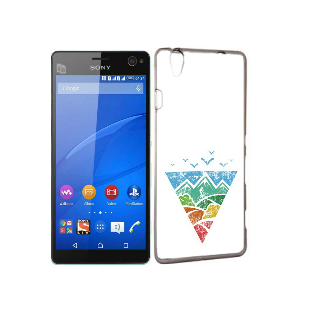 

Чехол MyPads Tocco для Sony Xperia C4 Лес земля море чайки, Прозрачный, Tocco