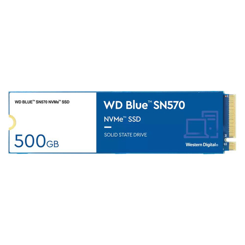 

SSD накопитель WD Blue SN570 WDS500G3B0C 500ГБ, M.2 2280, PCI-E 3.0 x4, NVMe, M.2
