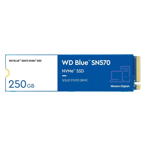 

SSD накопитель WD Blue SN570 WDS250G3B0C 250ГБ, M.2 2280, PCI-E 3.0 x4, NVMe