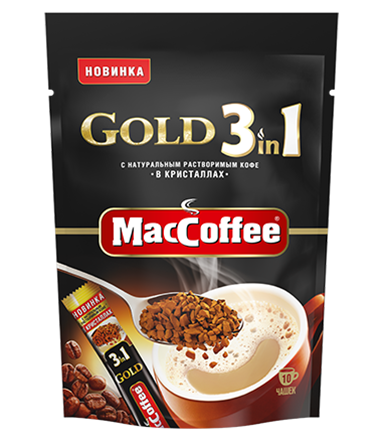 

Кофейный напиток растворимый MacCoffee Gold 3в1 16 г х 10 шт.