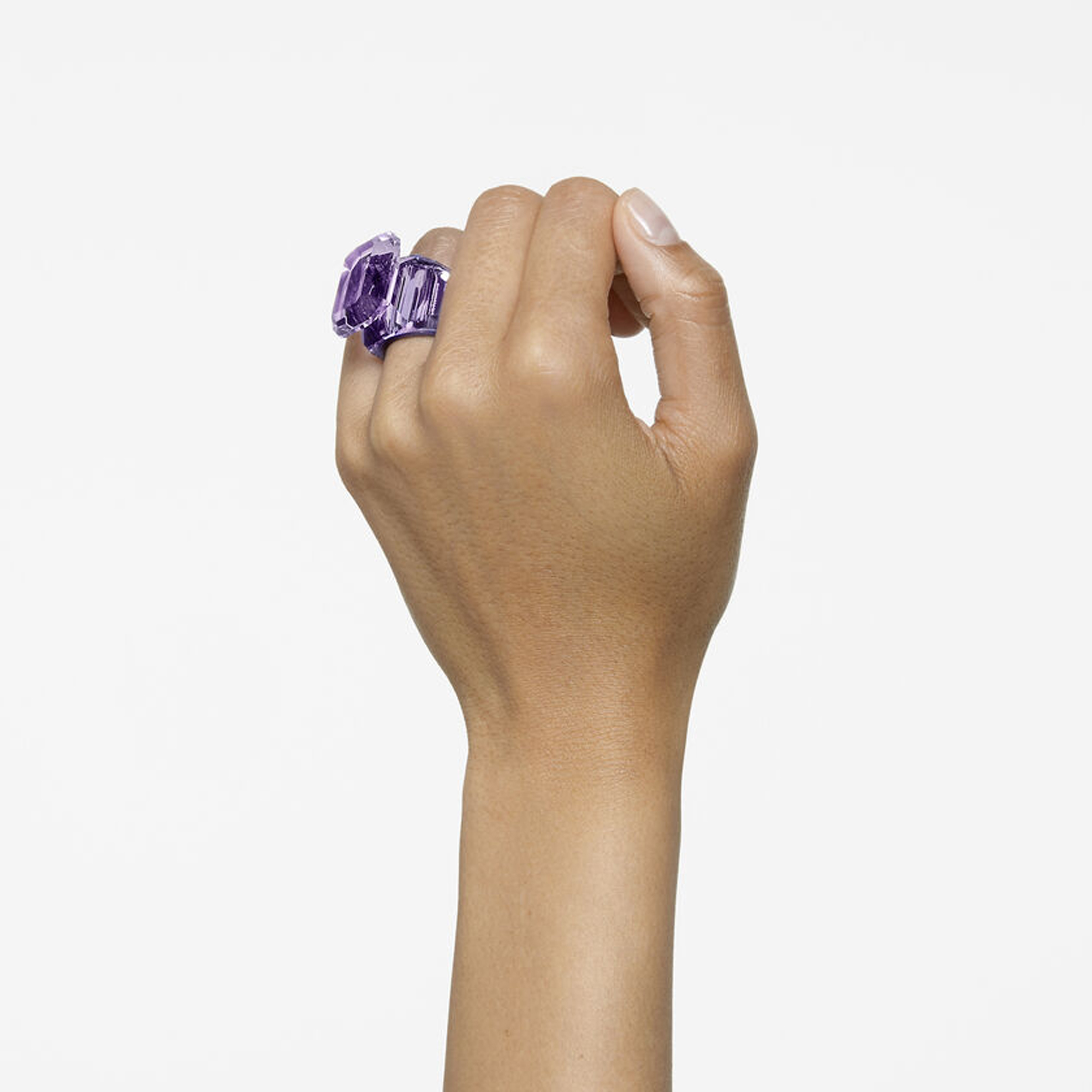 

Кольцо Swarovski для женщин, фиолетовый, серебристый, размер 55, 5629244, 563