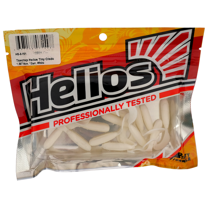 

Твистер Helios Тiny Credo 4 см White HS-8-001, набор 12 шт., Белый