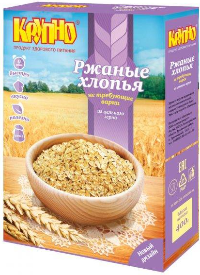 

Хлопья Крупно ржаные 400 г