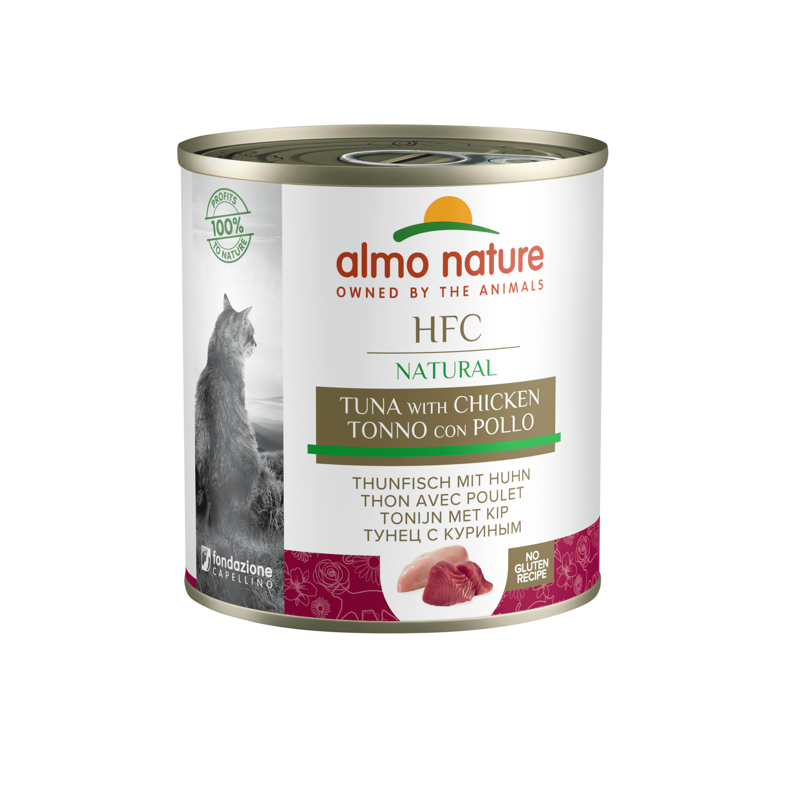 Консервы для кошек Almo Nature HFC Natural, курица и тунец, 280г