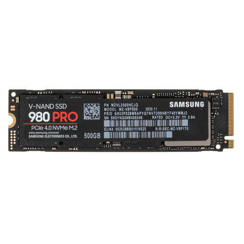 

SSD накопитель Samsung 980 PRO MZ-V8P500BW 500ГБ, M.2 2280, PCI-E 4.0 x4, NVMe, M.2