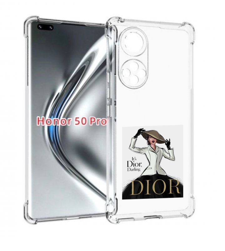 

Чехол бампер MyPads drawings of sketches для Honor 50 Pro, Прозрачный, Tocco