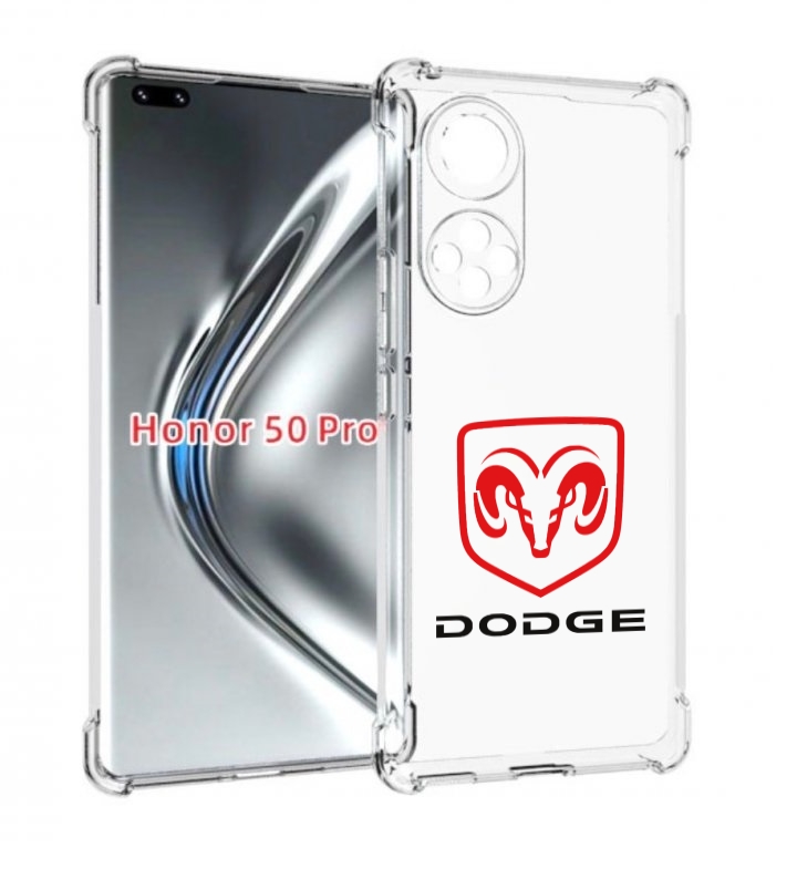 

Чехол бампер MyPads dodge-2 мужской для Honor 50 Pro/Nova, Прозрачный, Tocco