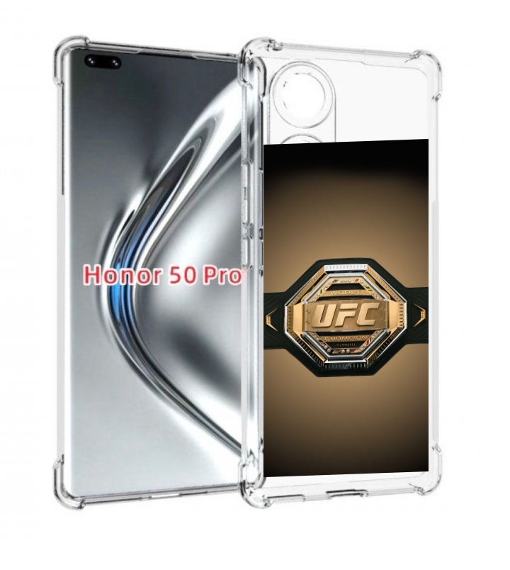 

Чехол бампер MyPads UFC единоборства мужской для Honor 50, Прозрачный, Tocco