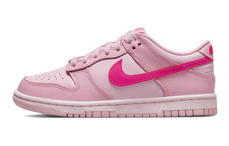 

Кеды унисекс Nike Dunk Low Triple Pink GS розовые 39 EU, Розовый, Dunk Low Triple Pink GS