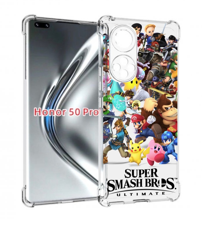 

Чехол бампер MyPads Super Smash Bros для Honor 50 Pro/Nov, Прозрачный, Tocco