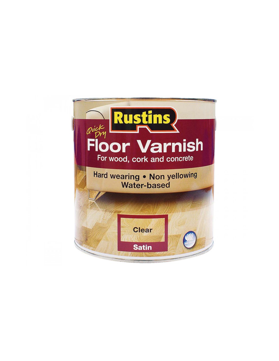 фото Акриловый лак для пола / q/d floor varnish satin (полуматовый) 1л rustins