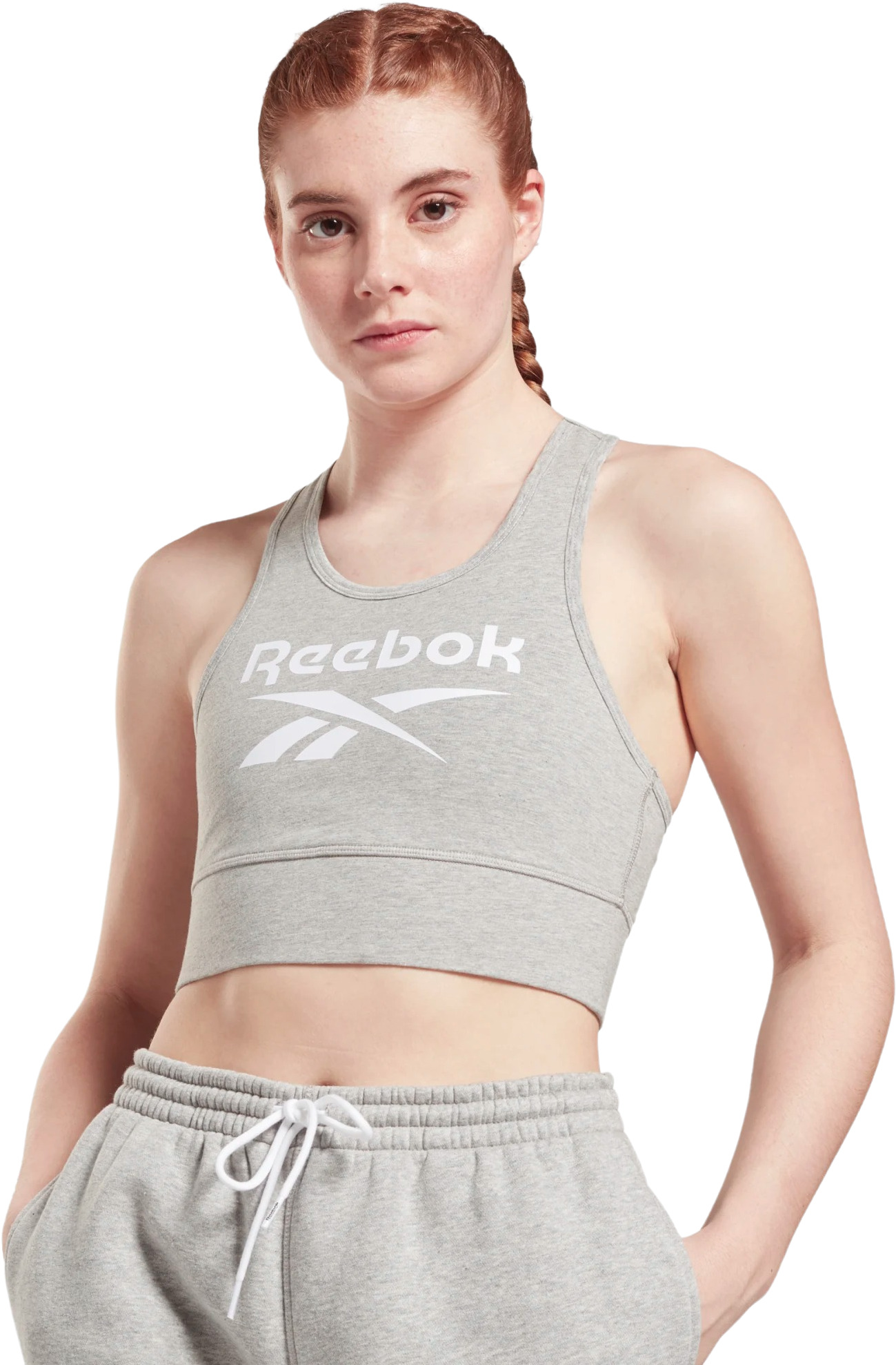 

Топ женский Reebok GR9393 серый 2XS, GR9393
