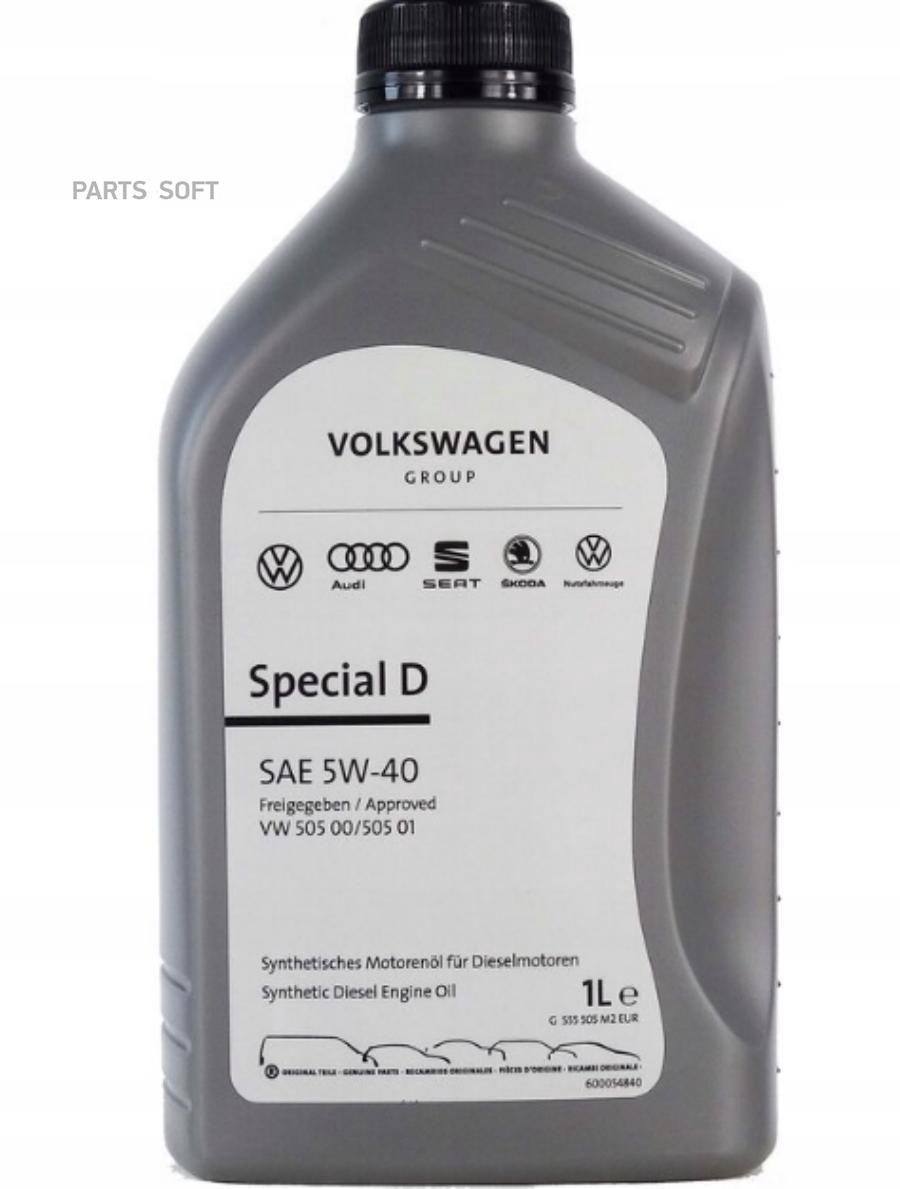 Моторное масло VAG 5W40 Special D Дизель Vw 505.00505.01 Euro 1л