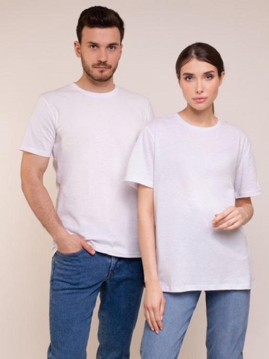 фото Футболка унисекс uzcotton premium белая 50-52\xl