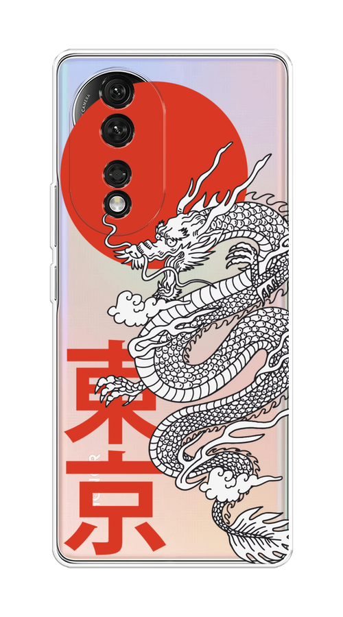 

Чехол на Honor 80 "Китайский дракон", Черный;красный;белый, 6120350-1