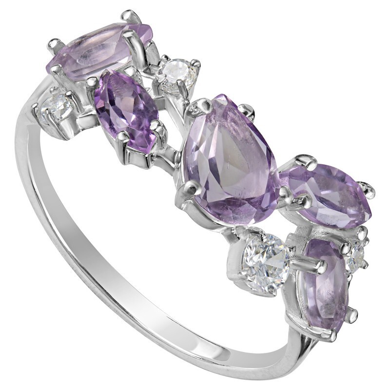 

Кольцо из серебра с аметистом р.22,5 LAZURIT-ONLINE 842901, 842901