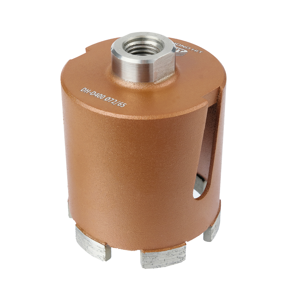 

Алмазная коронка по бетону DIAMOND HIT DH-D 72 мм боковое пылеудаление + шаблон, Diamond Hit