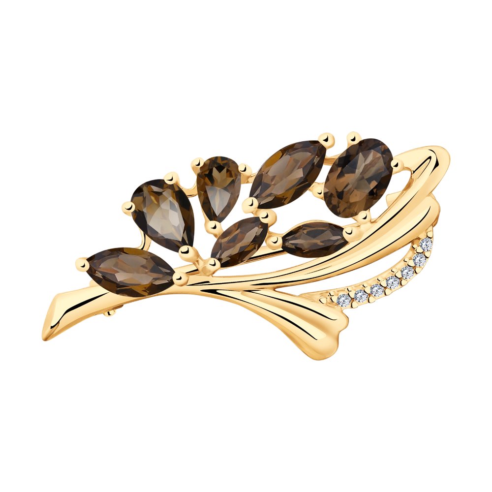 

Брошь женская Diamant 93-340-00528-2 из серебра, 93-340-00528-2