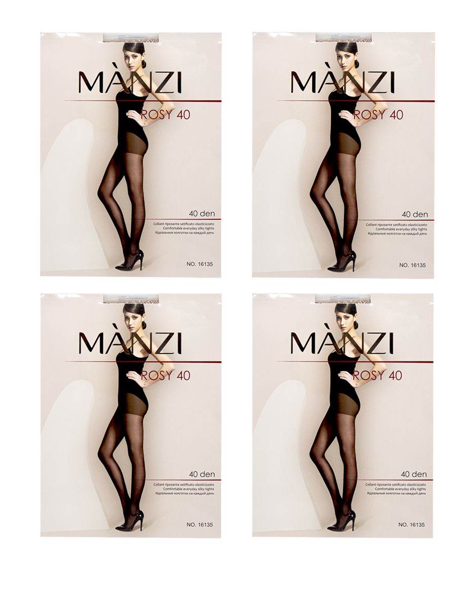 Колготки женские Black черные 3 Manzi. Цвет: черный