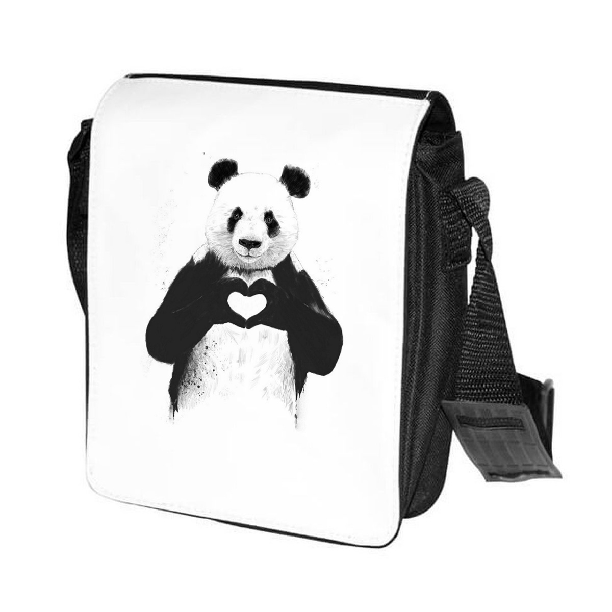 

Сумка унисекс CoolPodarok CN015592 черно-белый, Черный;белый, CN015592