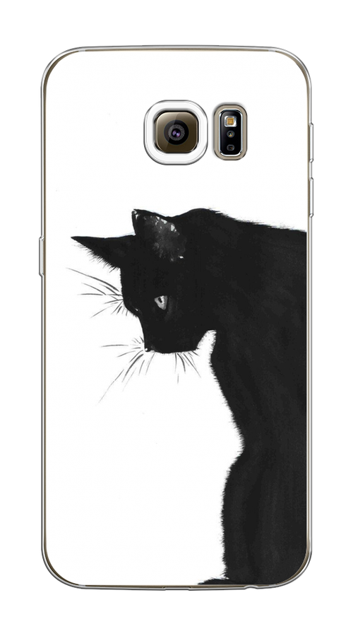

Чехол Awog на Samsung Galaxy S6 edge "Black cat", Черный;белый, 24450-1