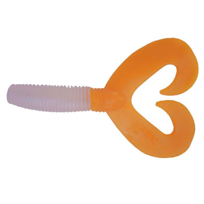 Твистер Helios Credo Double Tail 7,5 см Pearl & Orange HS-12-019 (набор 7 шт)