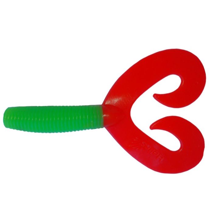 

Твистер Helios Credo Double Tail 7,5 см Lime & Red HS-12-021 (набор 7 шт)