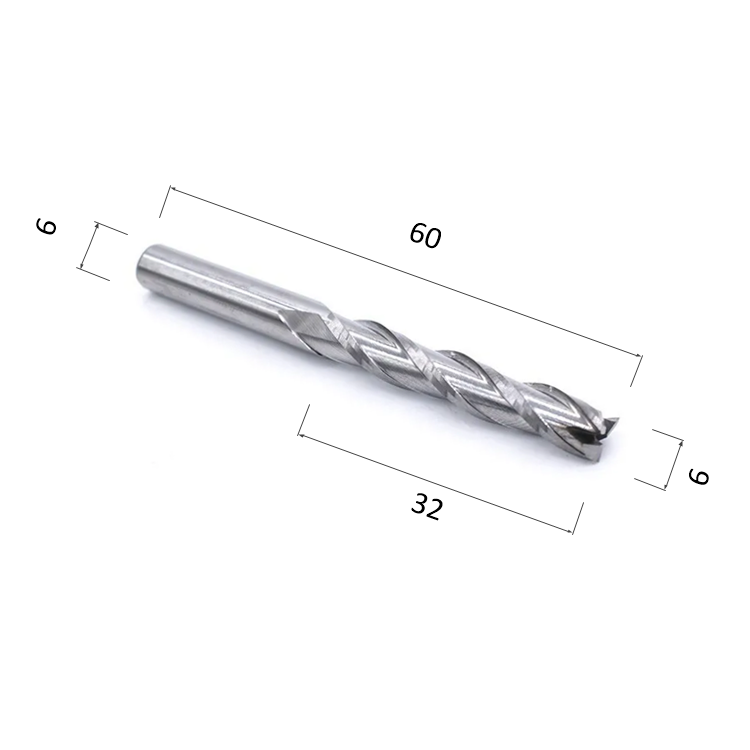 

Фреза спиральная трехзаходная DJTOL N3LX6.32 для станка ЧПУ, N2ZXJQ6251060 сферическая