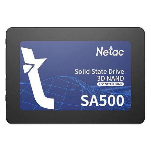 

SSD накопитель NETAC SA500 NT01SA500-480-S3X 480ГБ, 2.5", SATA III, SATA