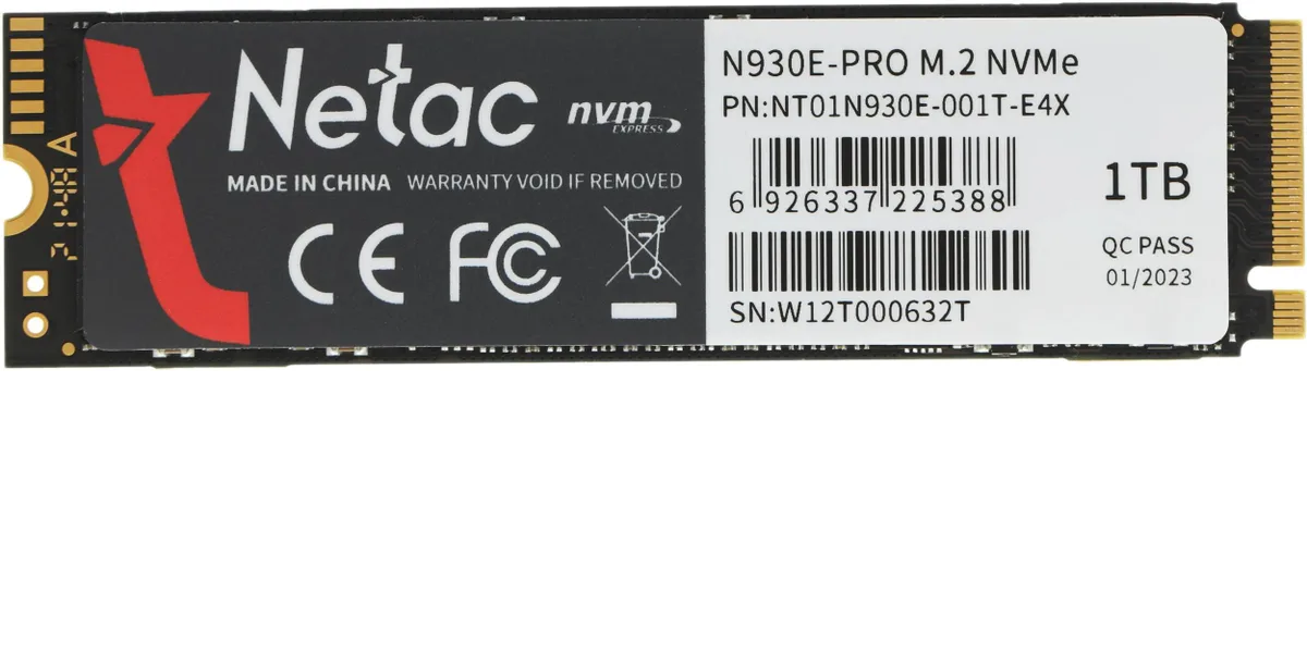 

SSD накопитель Netac M. 2 2280 1 ТБ (1673839)