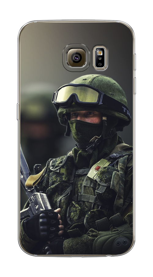 

Чехол Awog на Samsung Galaxy S6 edge "Солдат", Зеленый;серый, 24450-5