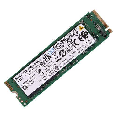 

SSD накопитель Intel 670P SSDPEKNU010TZX1 1ТБ, M.2 2280, PCI-E 3.0 x4, NVMe, M.2