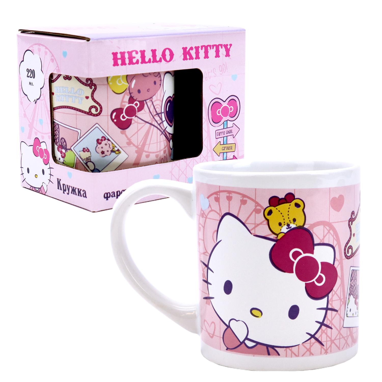 Кружка в подарочной упаковке ND Play Hello Kitty фарфор 220 мл миска керамическая nd play hello kitty искусство 99839 17 5 см