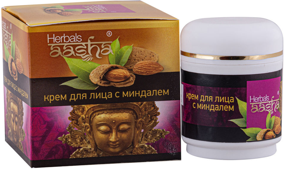 Крем для лица Aasha Herbals  с миндалем 50мл