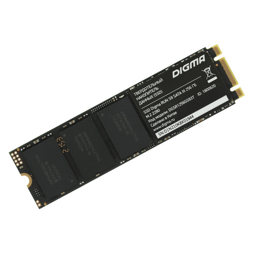 

SSD накопитель Digma Run S9 DGSR1256GS93T 256ГБ, M.2 2280, SATA III, SATA, rtl