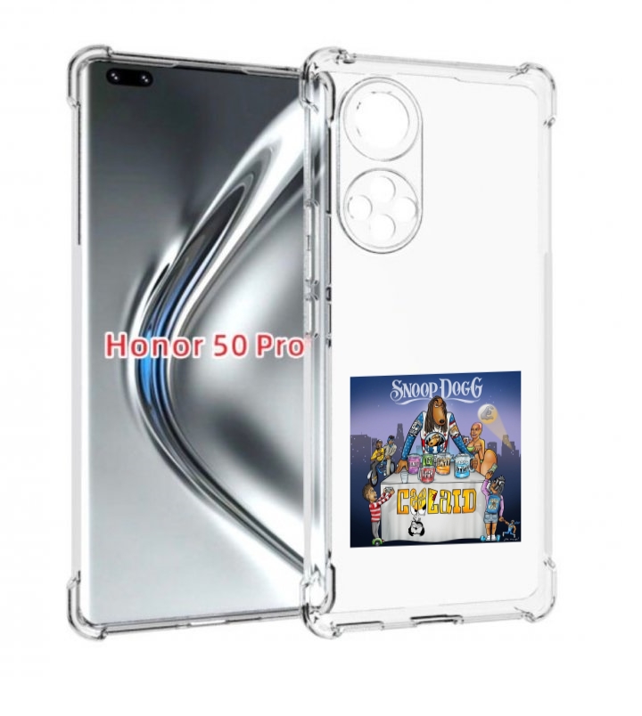 

Чехол Бампер Mypads Snoop Dogg Coolaid Для Honor 50 Pro/N, Прозрачный, Tocco