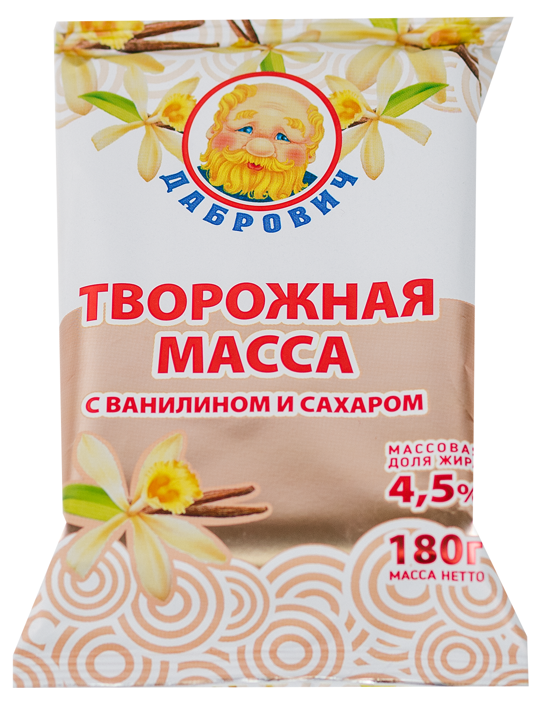 

Творожная масса Дабрович с ванилином 4,5% 180 г