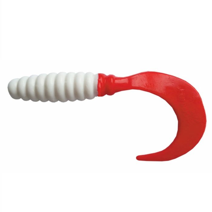 

Твистер Helios Credo 6.0 см, White & Red HS-10-003, набор 7 шт, Белый;красный