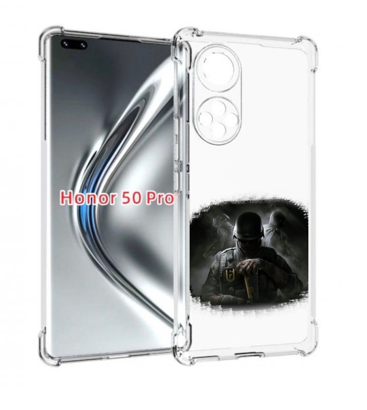 

Чехол бампер MyPads Rainbow Six Siege для Honor 50 Pro/No, Прозрачный, Tocco