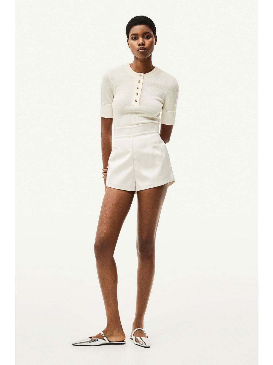 

Повседневные шорты женские H&M 122686000 белые 36 EU, Белый, 122686000