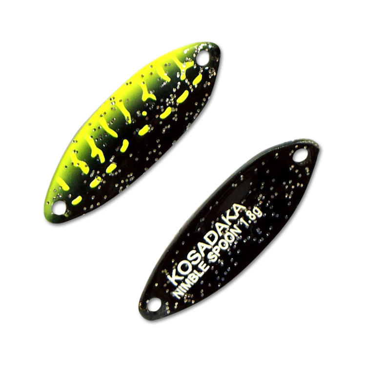 

Kosadaka Блесна колеблющаяся KOSADAKA TROUT POLICE NIMBLE SPOON ( 1,8гр/E70), Черный;желтый;зеленый