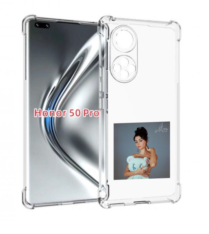 

Чехол бампер MyPads Miss Дора для Honor 50 Pro., Прозрачный, Tocco