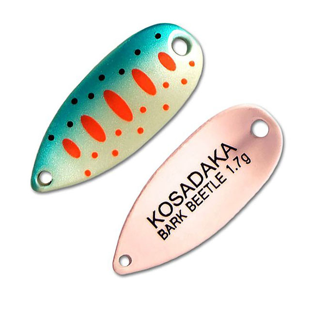 

Kosadaka Блесна колеблющаяся KOSADAKA TROUT POLICE BARK BEETLE ( 1,7гр/E48), Белый;голубой;розовый